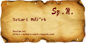 Sztari Márk névjegykártya